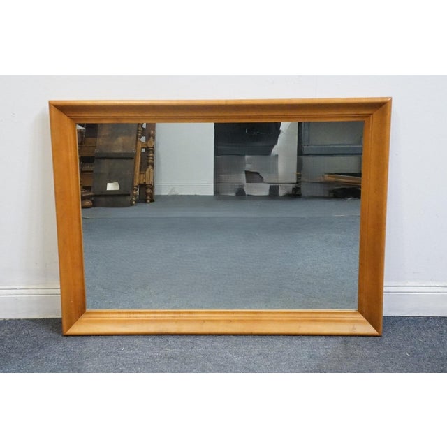 American Garrison Furniture Solid Hard Rock Maple Colonial Early American 46" Mirror For Sale - Image 3 of 5