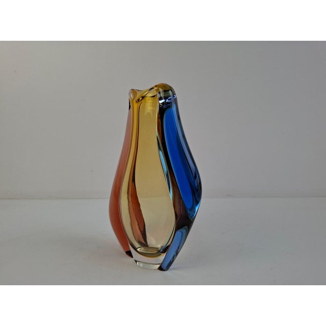 Mid-Century Modern Czech Art Glass Vase attributed to Hana Machovska Mstisov, 1960s For Sale - Image 11 of 18