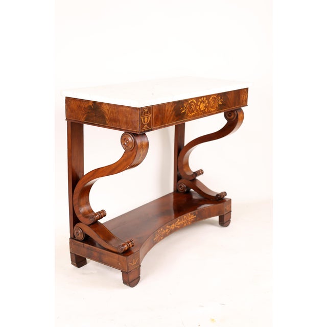 Traditional Empire Console in Mahogany, 1830s For Sale - Image 3 of 17