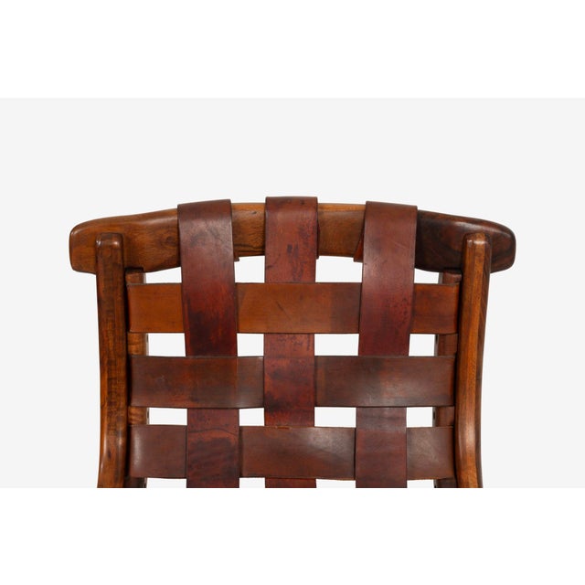 1970s California Craft Arthur Espenet Carpenter Three Leg Bar Stool in Walnut For Sale - Image 11 of 12