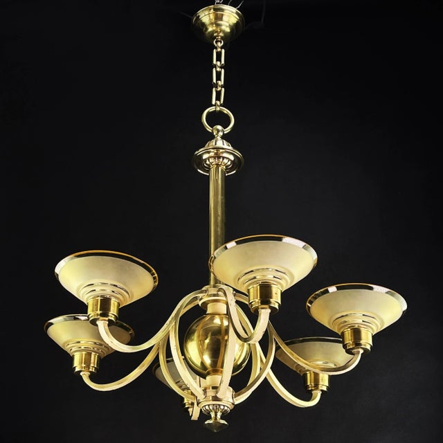 Art Deco Chandelier from Atelier Petitot, 1920s For Sale - Image 12 of 12