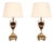 Antique French Marble and Gilt Bronze Lamps, 1890, Set of 2 For Sale