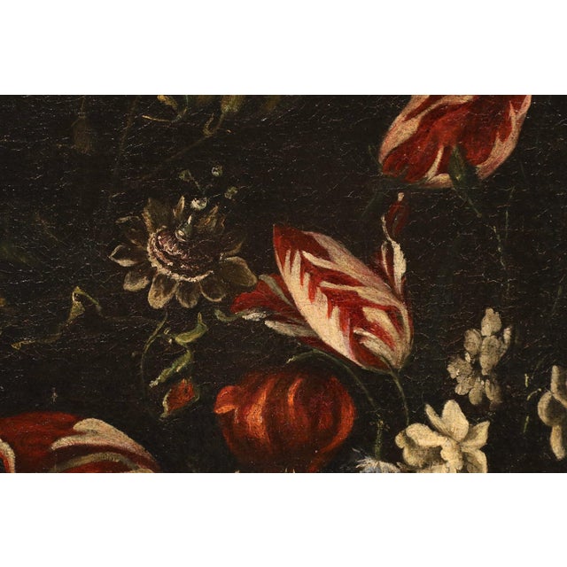 Giovanni Stanchi, Still Life with Vase of Flowers, 1680, Oil on Canvas For Sale - Image 12 of 15