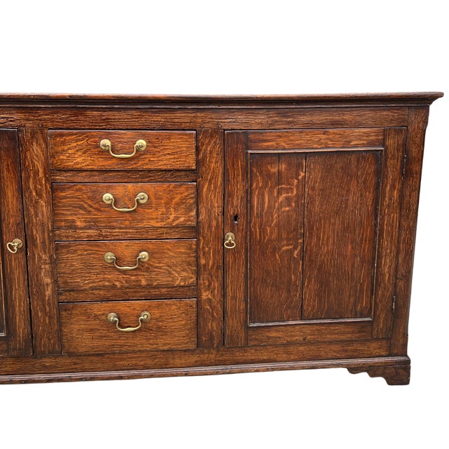 Late 20th Century English Oak Sideboard For Sale - Image 4 of 11