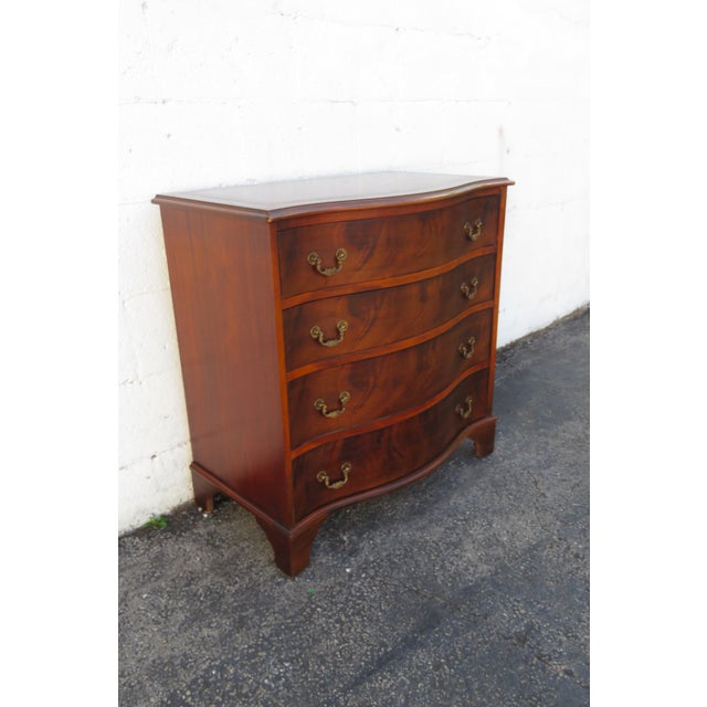 Martin Maddox Maddox Serpentine Leather Top Large Nightstand Bedside Table Small Dresser 5836 For Sale - Image 4 of 12