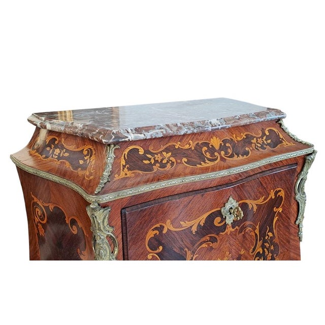 French Napoleon III Rosewood Secretaire with Inlays For Sale - Image 9 of 18