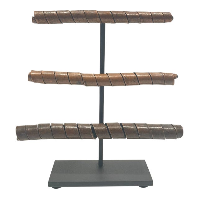 Vintage Ethiopian Mounted Copper Hair Ornaments For Sale