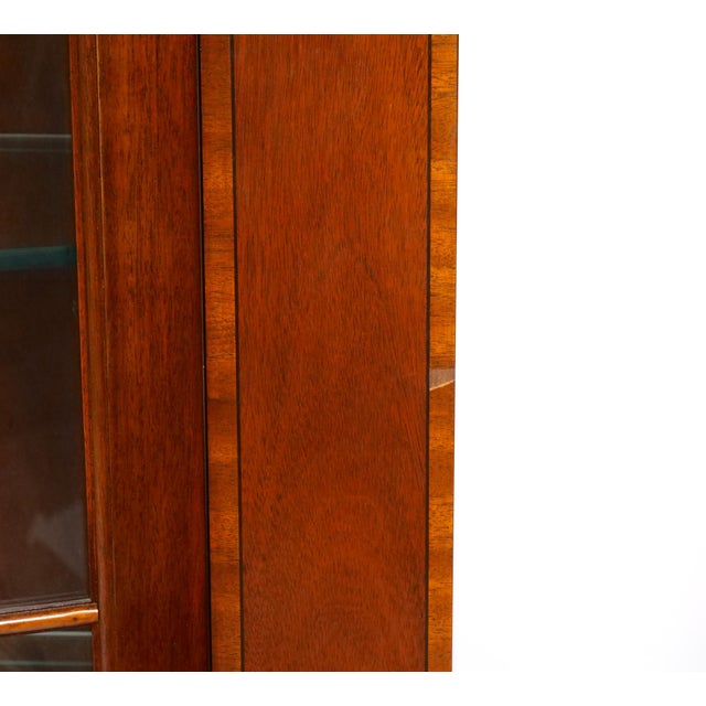 Early 20th Century Mahogany Wood Demilune Shape Historical Charleston Cabinet For Sale - Image 12 of 16