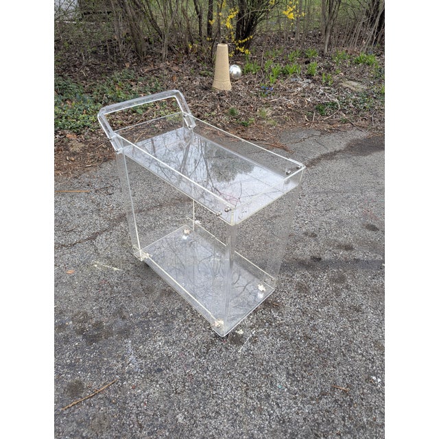 1970's Lucite Bar Cart For Sale In Chicago - Image 6 of 9