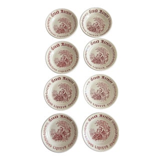 Grand Marnier Bowls in Earthenware from Gien, 1960s, Set of 8 For Sale