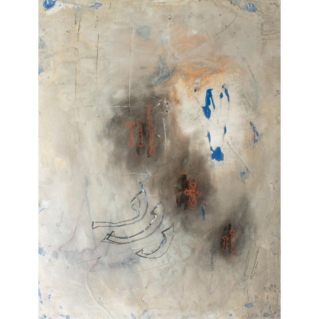 A 1990 mixed media painting by the American artist Susan Laufer (born 1950). Titled "Structure Series #15," the work...