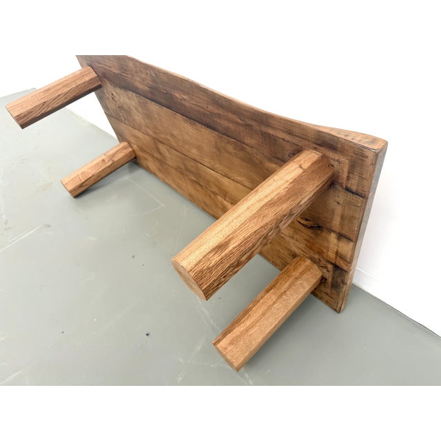 Brutalist Free-Form Coffee Table in Oak, 1950s For Sale - Image 11 of 18
