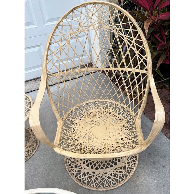 Vintage Mid Century Russell Woodard Spun Fiberglass Patio Seating