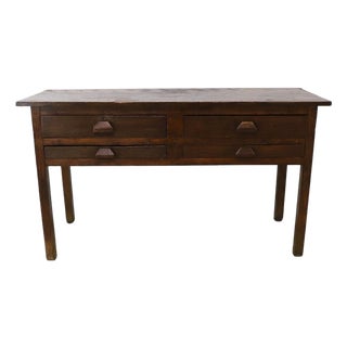 Vintage Industrial Jeweler's Bench Work Table For Sale