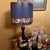 Vintage Italian Cobalt Blue Porcelain Gilt Brass Table Lamps - Pair For Sale - Image 4 of 14