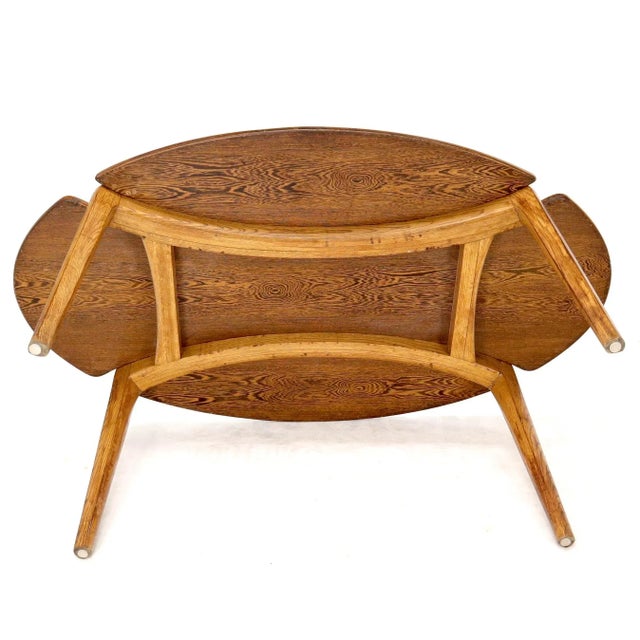 Studio Made Sculptural Legs Oval Shape Dining Table on Tapered Legs For Sale - Image 6 of 13