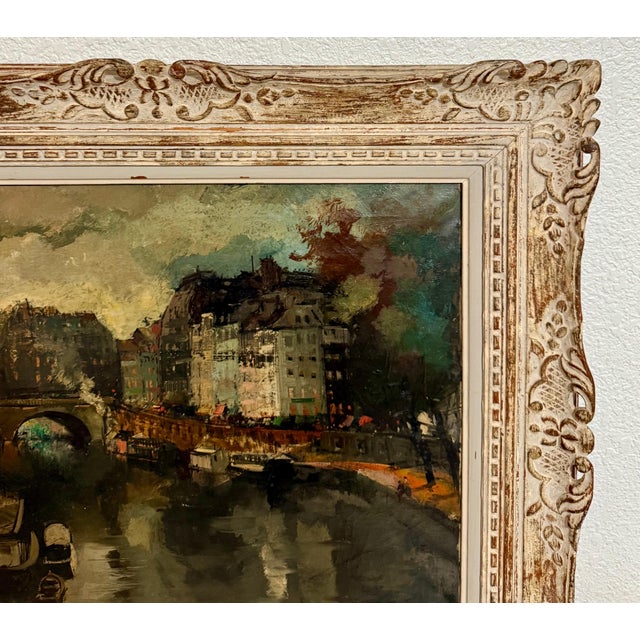 Oliver FossExpressionist Oil Painting Paris Scene View Architectural Visionism Olivier Foss For Sale - Image 9 of 10