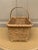 Wood Early 20th Century American Splint Oak Gathering Basket For Sale - Image 7 of 10