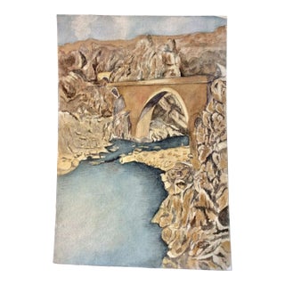 Mid 20th Century French Watercolor Painting For Sale