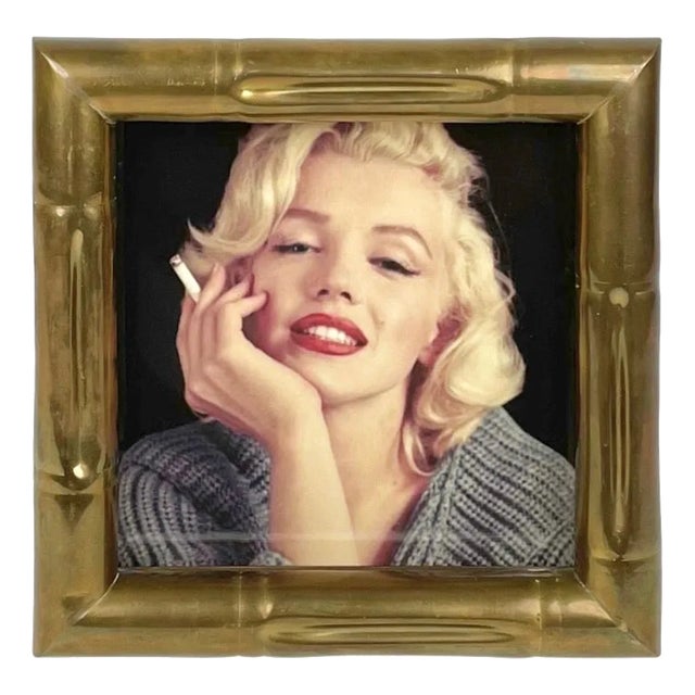 Faux Bamboo Brass Picture Frame by Tommaso Barbi, Italy, 1970s For Sale