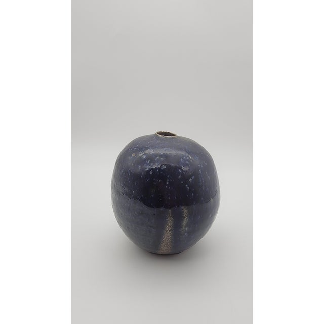 Mid-Century Modern Mid 20th Century Studio Pottery Drip Glaze Weed Pot For Sale - Image 3 of 14