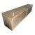 Pair of Contemporary Champagne Lacquered Buffets With Faceted Doors and Tempered Glass Tops For Sale
