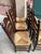 Vintage English Dining Chairs Set 6 Oak Ladder Back Rush Seat Woven For Sale - Image 12 of 18
