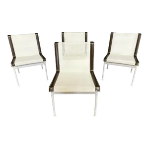 Vintage Mid Century Modern 1966 Leisure Collection Patio Dining Chairs by Richard Schultz for Knoll - Set of 4
