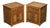 Vintage Rattan Bedside Tables with Drawer, Set of 2 For Sale