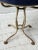 Vintage White-Painted Iron Petal Back Vanity Chair With Navy Suede Seat, Circa Mid-20th Century For Sale - Image 12 of 16