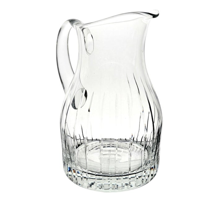Glass 1990s Block Symphony Lead Crystal Water Pitcher For Sale - Image 7 of 15