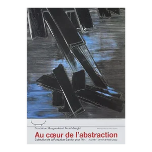2022 Pierre Soulages Fondation Maeght Exhibition Poster