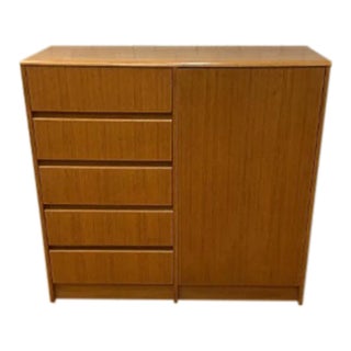 Mid Century Modern Sannemann Danish Bachelor Wardrobe Chest For Sale