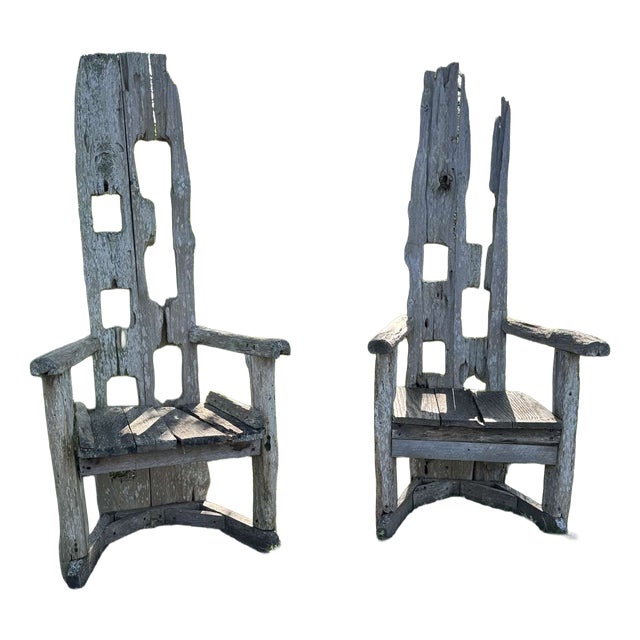 Driftwood Garden Armchairs, Set of 2 For Sale