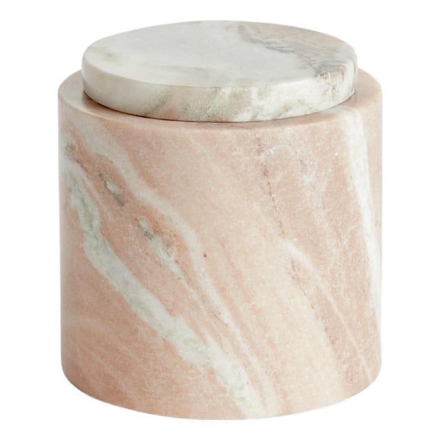 Jaqueline Marble Round Lidded Box Short For Sale