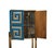 Murano Glass Cabinet with a 3D Optical Effect in blue and gold, a masterpiece of modern craftsmanship that combines the...