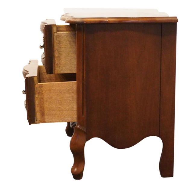 Wood Stanley Furniture Country French 29" Two Drawer Nightstand 26818 For Sale - Image 7 of 11