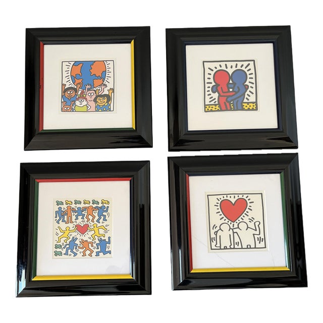Keith Haring, Compositions, Screen Prints, 1980s-1990s, Set of 4 For Sale