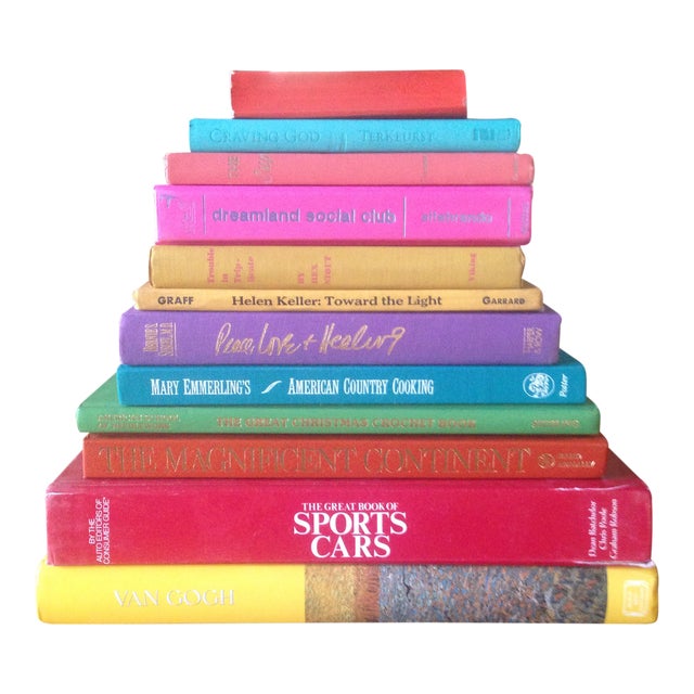 Brightly Colored Decorative Books Set of 12 Chairish