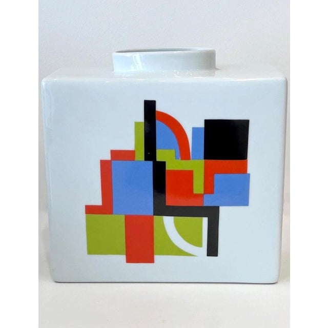 Venise Ceramic Vase after Sonia Delaunay For Sale - Image 3 of 6