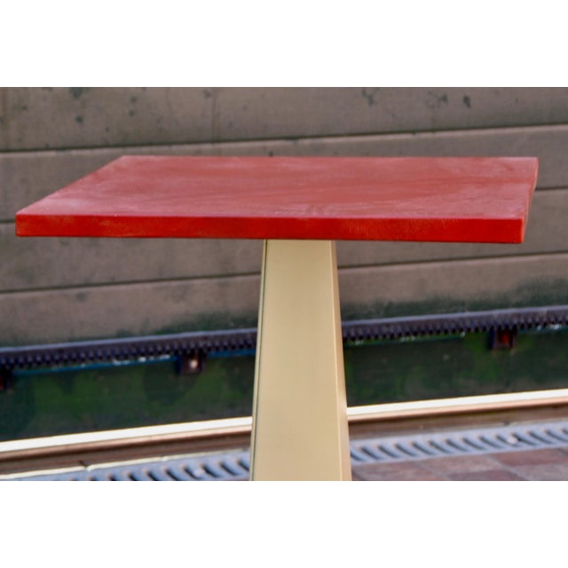 Iron & Sheet Metal Side Table, 1960s For Sale - Image 6 of 8