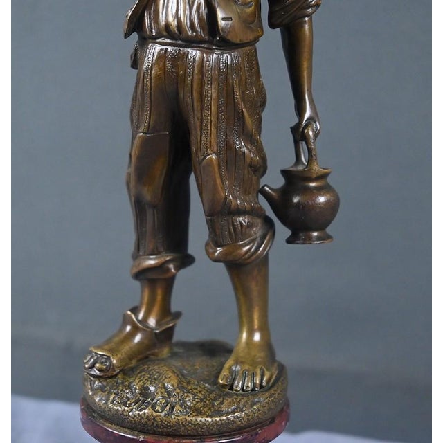Brown Dubois, The Little Water Carrier, Late 19th Century, Bronze For Sale - Image 8 of 16