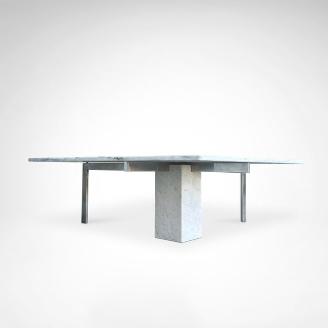 Metal KW1 Metal and Marble Coffee Table by Hank Kwint for Metaform, 1980s For Sale - Image 7 of 9