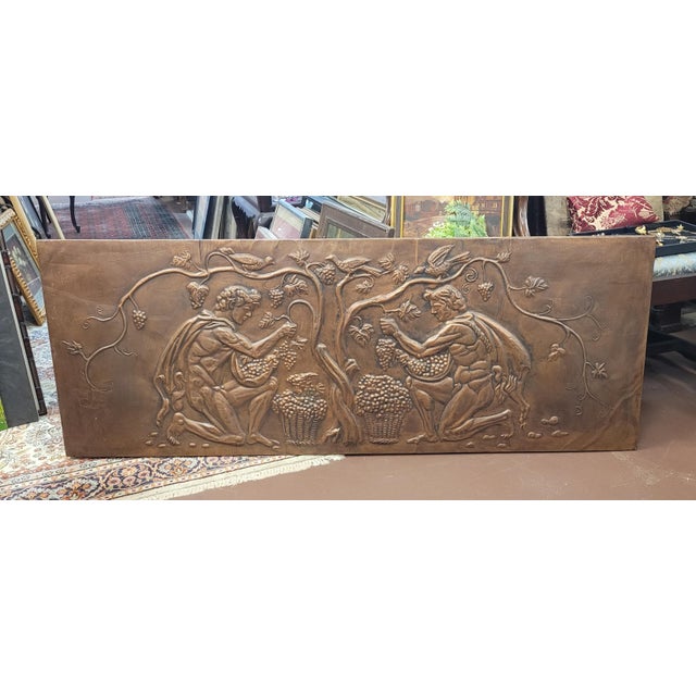 Large Vintage Classical Copper Wall Art For Sale - Image 4 of 9
