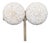Vintage 1960s Signed Napier Round Domed White Beaded Clip Earrings- 2 Pieces For Sale