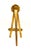 Wood Vintage Italian Florentine Italian Gold Giltwood Shell Motif Easel, Hand-Carved Gold Leaf Display Stand - Hollywood Regency For Sale - Image 7 of 15