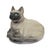 Figurative Italian Hand-Glazed Terracotta Siamese Cat Figurine, 9.5", C. 1965–1975 For Sale - Image 3 of 11