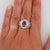 AGRL certified 2.40 carat natural purple sapphire, mixed oval checkerboard cut, with no heat enhancement (as per AGRL...