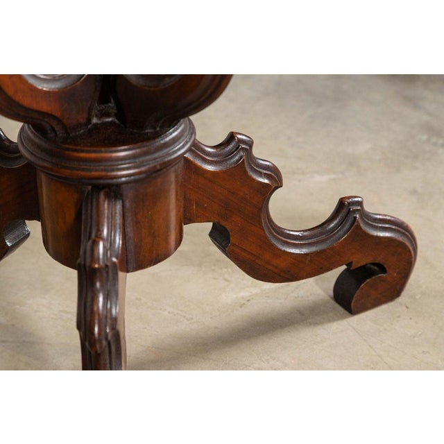 Brown English Burr Walnut Side Table, 1870s For Sale - Image 8 of 17