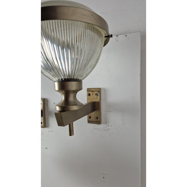 Vintage Chrome Wall Lights with Fresnel Glass, 1960s, Set of 2 For Sale - Image 10 of 14
